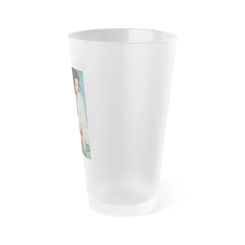 June Palmer #366 (Vintage Female Icon) Frosted Pint Glass 16oz - Go Mug Yourself