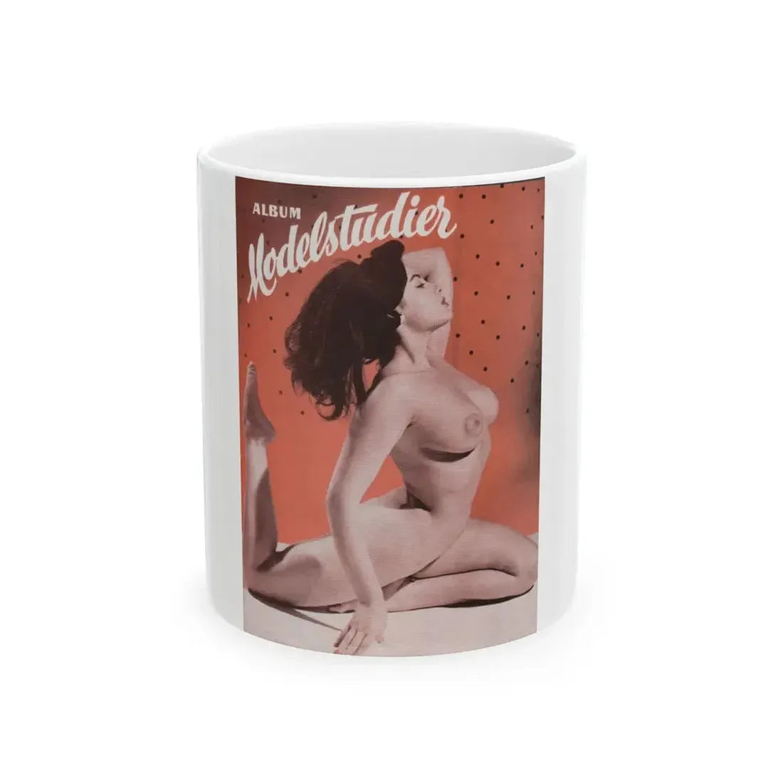 June Palmer #367 - Nude (Vintage Female Icon) White Coffee Mug 11oz - Go Mug Yourself