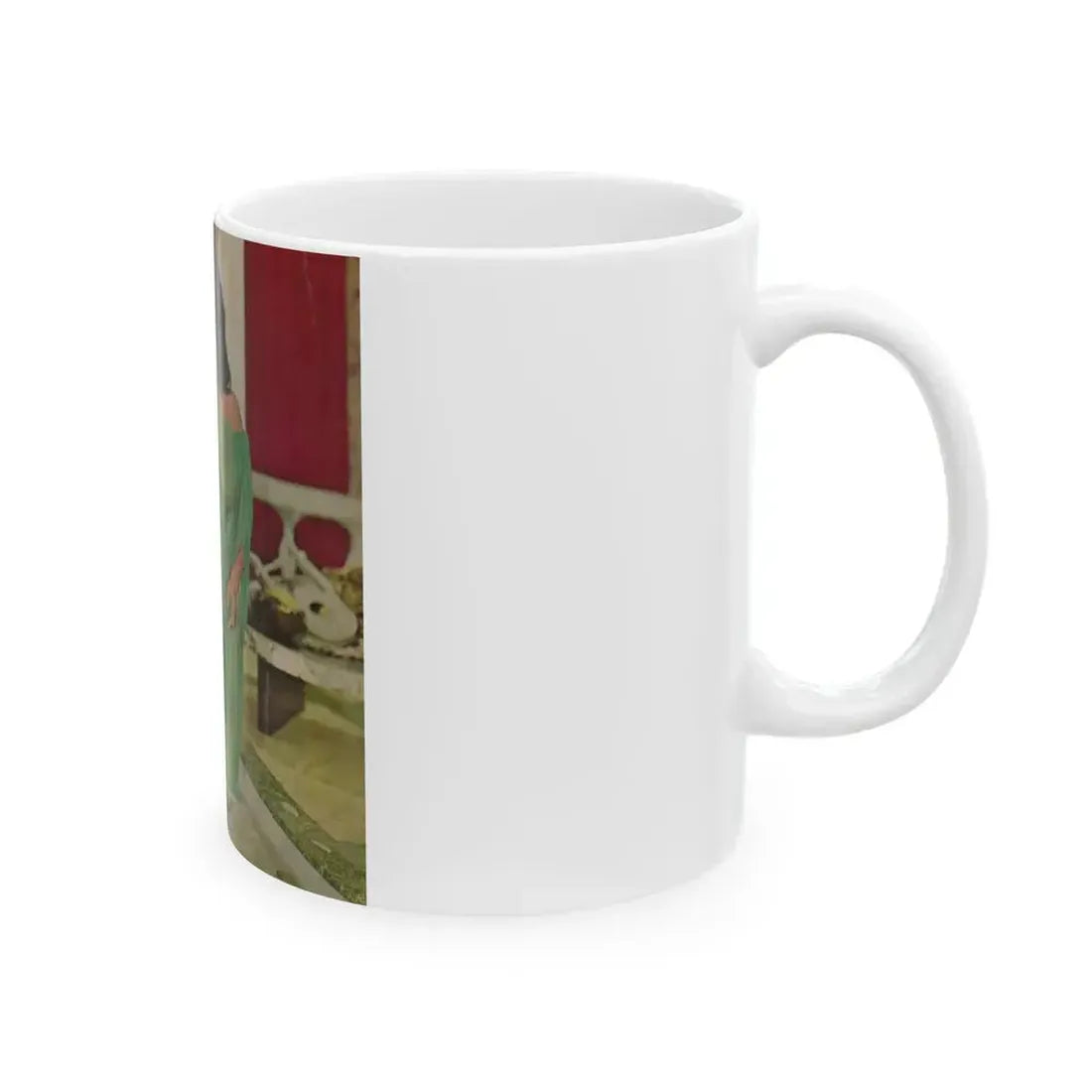 June Palmer #369 - Topless (Vintage Female Icon) White Coffee Mug - Go Mug Yourself