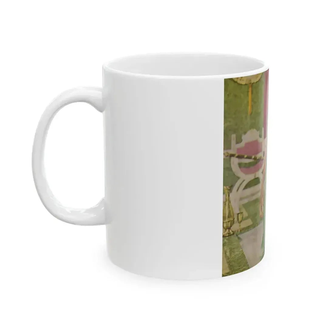 June Palmer #369 - Topless (Vintage Female Icon) White Coffee Mug - Go Mug Yourself