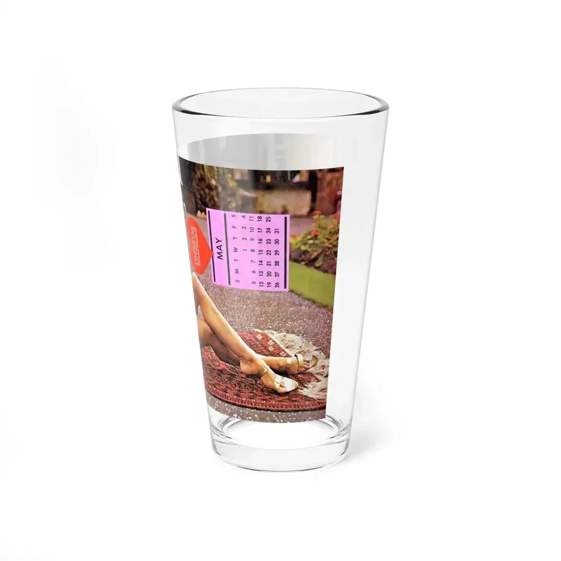 June Palmer #45 - Topless (Vintage Female Icon) Pint Glass 16oz - Go Mug Yourself