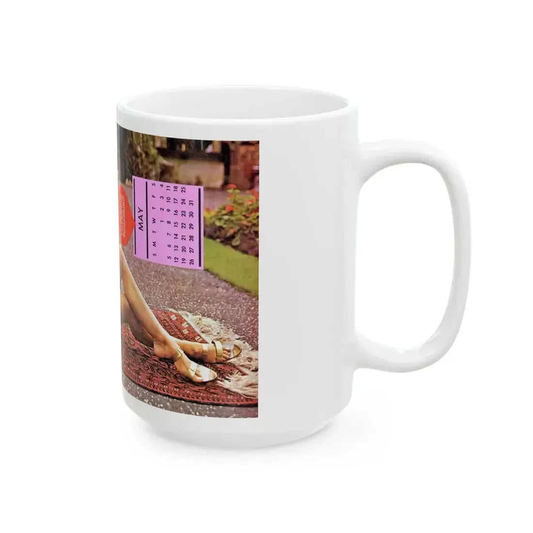 June Palmer #45 - Topless (Vintage Female Icon) White Coffee Mug - Go Mug Yourself