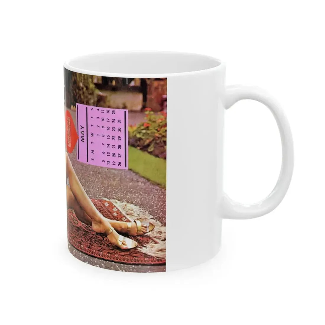 June Palmer #45 - Topless (Vintage Female Icon) White Coffee Mug - Go Mug Yourself