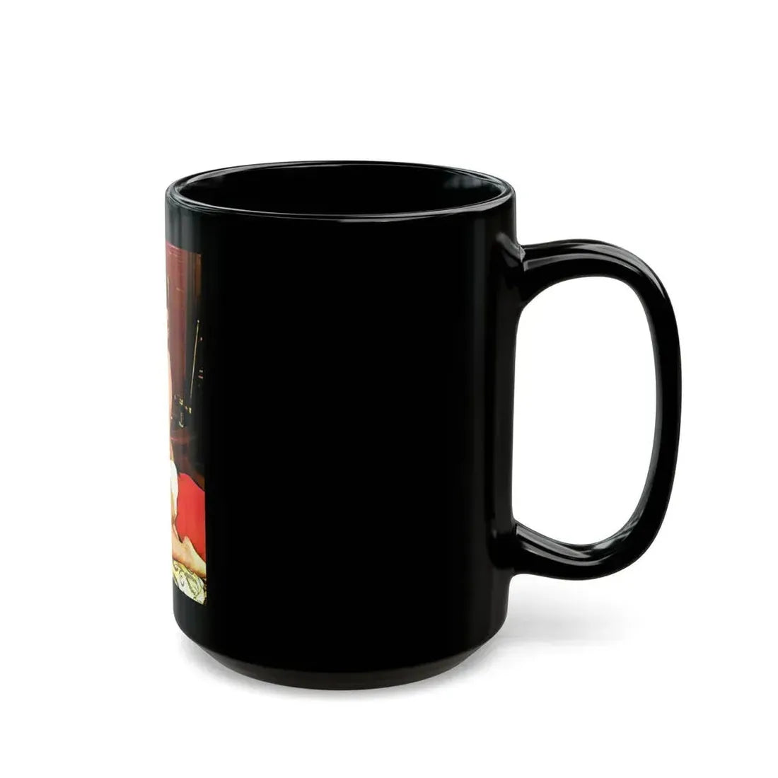 June Palmer #74 - Topless (Vintage Female Icon) Black Coffee Mug - Go Mug Yourself