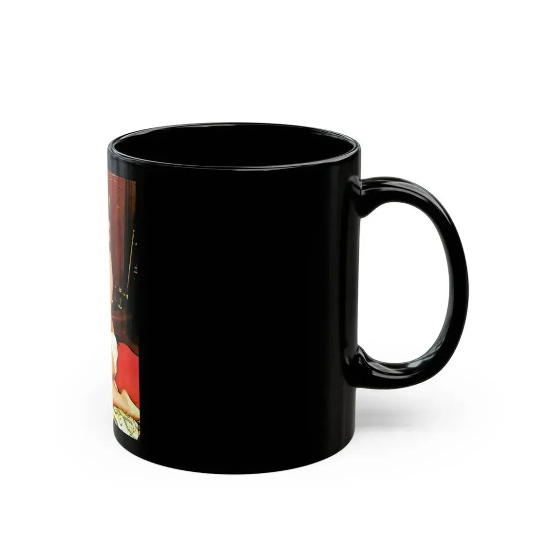 June Palmer #74 - Topless (Vintage Female Icon) Black Coffee Mug - Go Mug Yourself