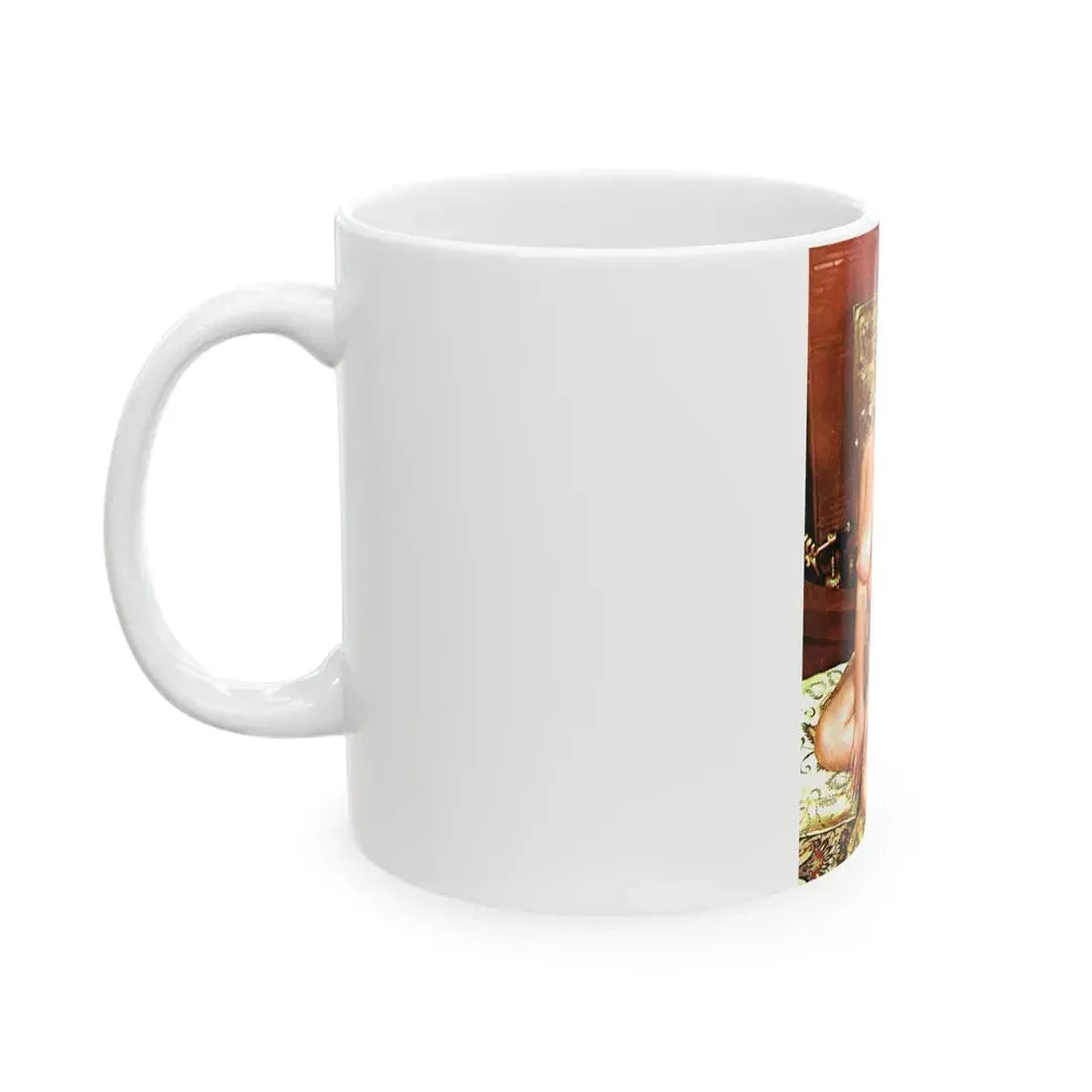 June Palmer #74 - Topless (Vintage Female Icon) White Coffee Mug - Go Mug Yourself