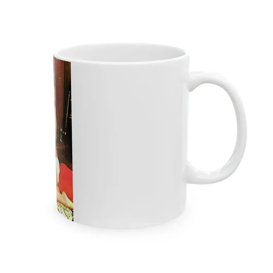 June Palmer #74 - Topless (Vintage Female Icon) White Coffee Mug - Go Mug Yourself