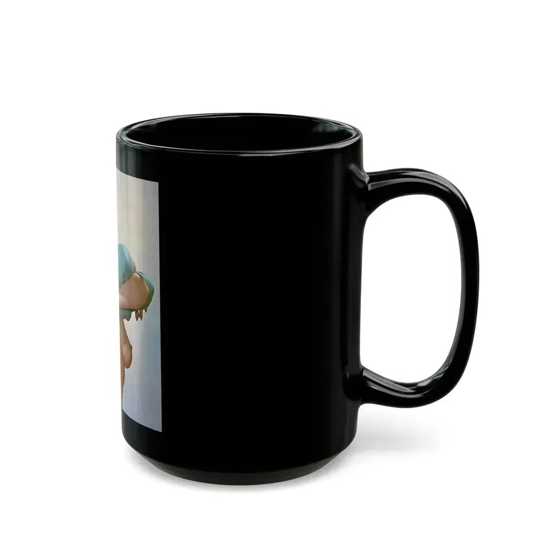 June Palmer #75 - Topless (Vintage Female Icon) Black Coffee Mug - Go Mug Yourself