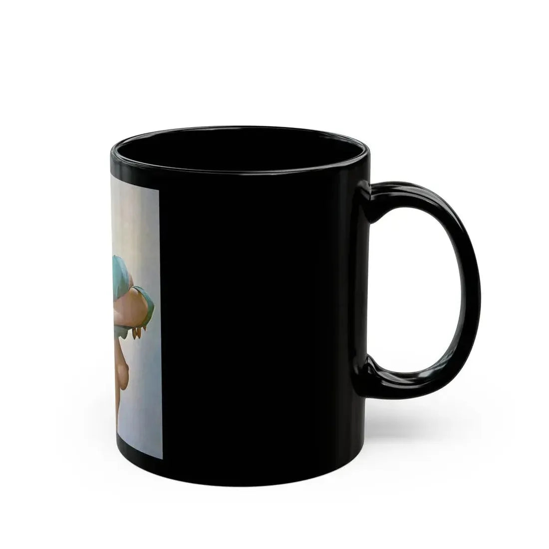 June Palmer #75 - Topless (Vintage Female Icon) Black Coffee Mug - Go Mug Yourself