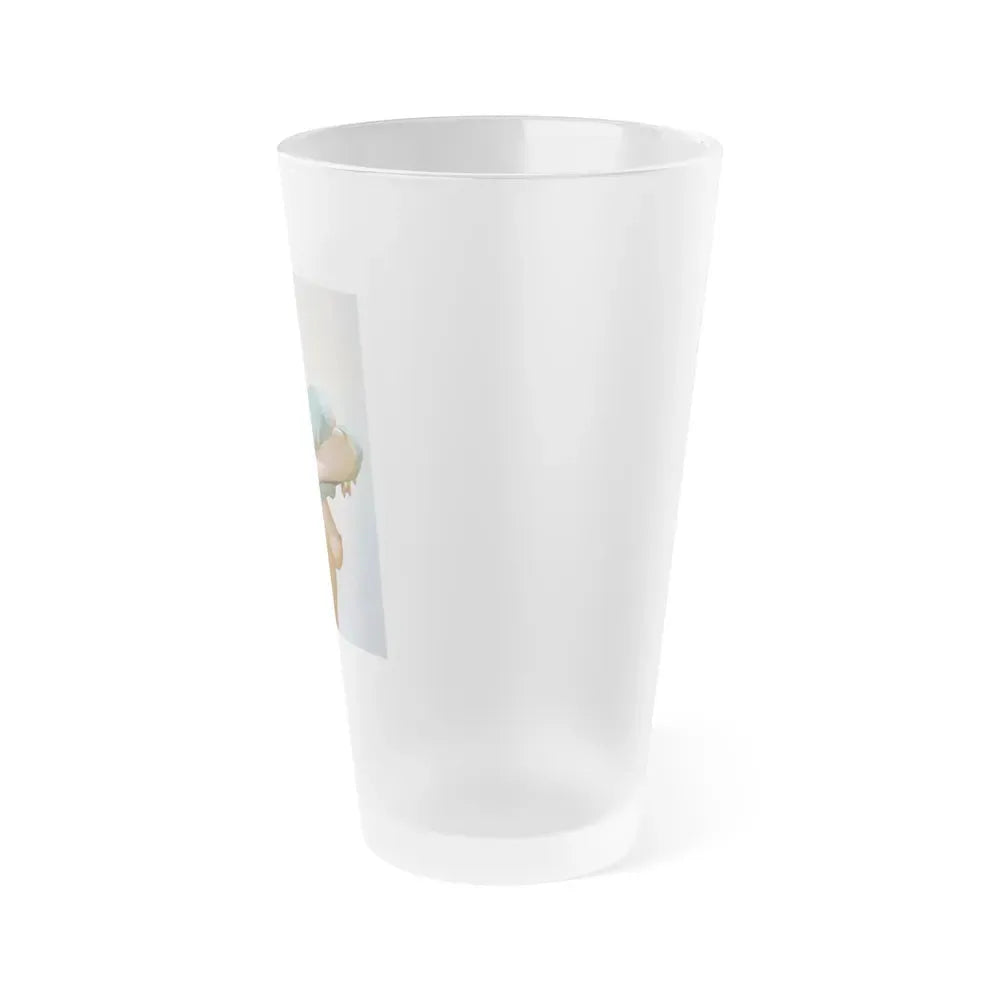 June Palmer #75 - Topless (Vintage Female Icon) Frosted Pint Glass 16oz - Go Mug Yourself