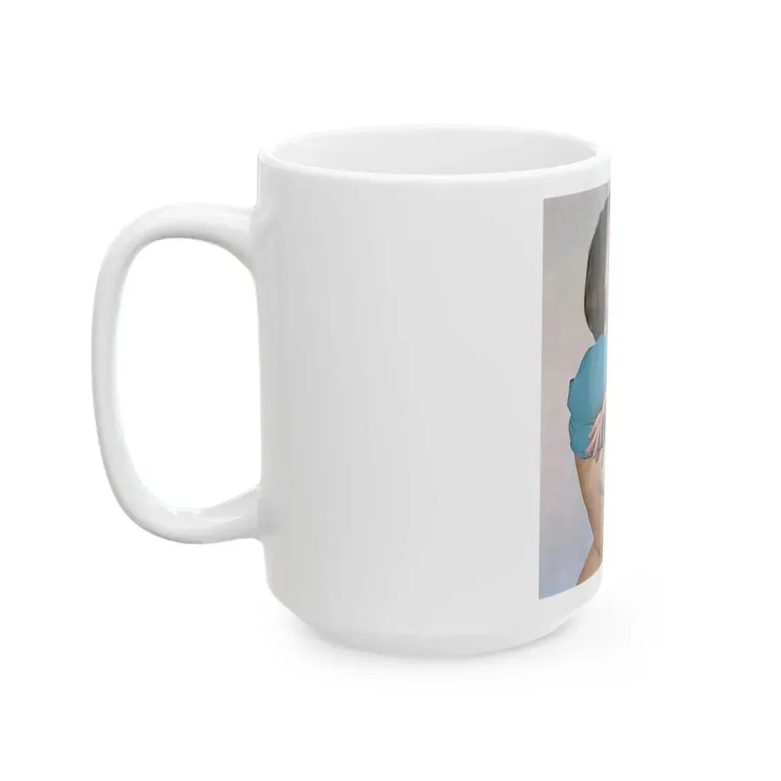 June Palmer #75 - Topless (Vintage Female Icon) White Coffee Mug - Go Mug Yourself
