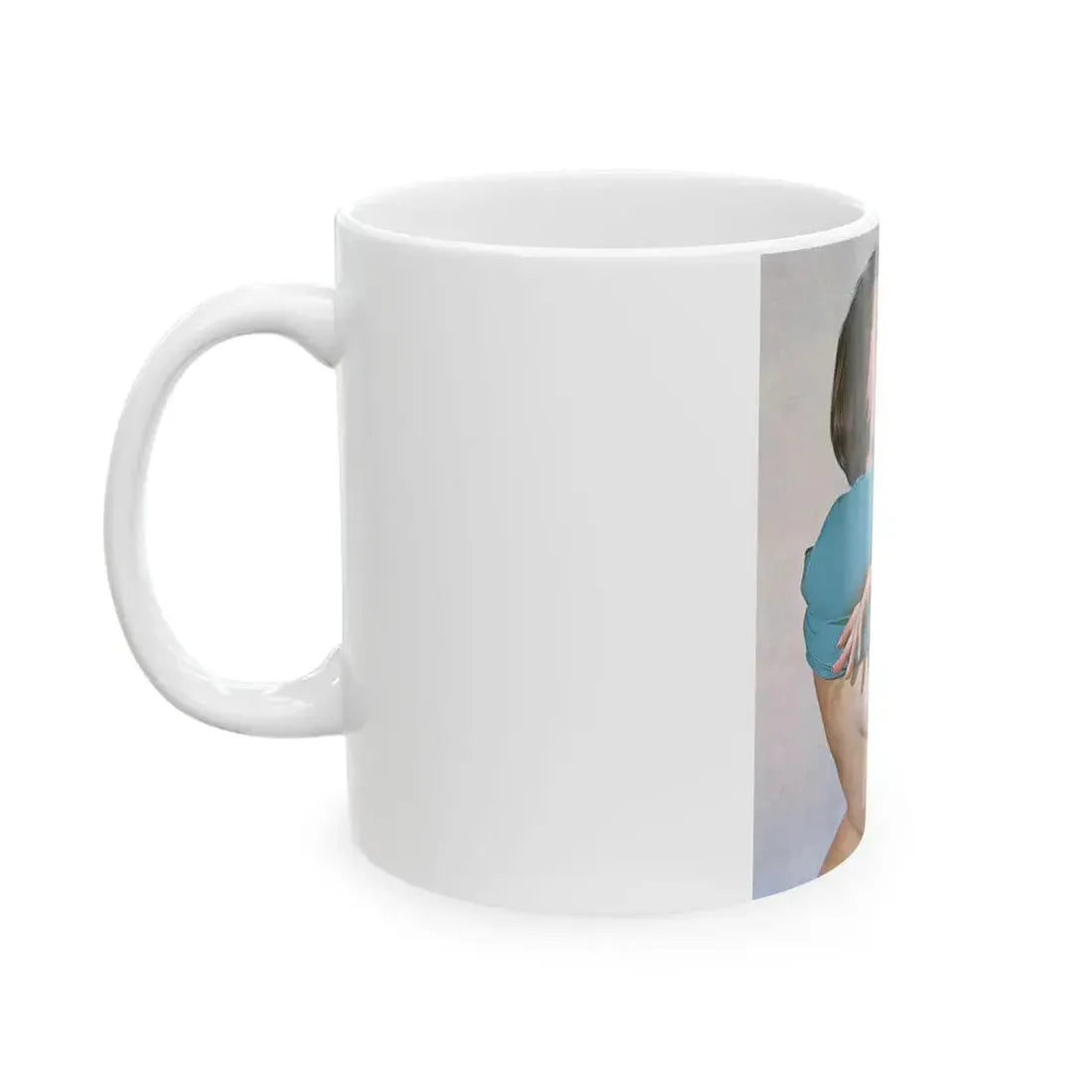 June Palmer #75 - Topless (Vintage Female Icon) White Coffee Mug - Go Mug Yourself