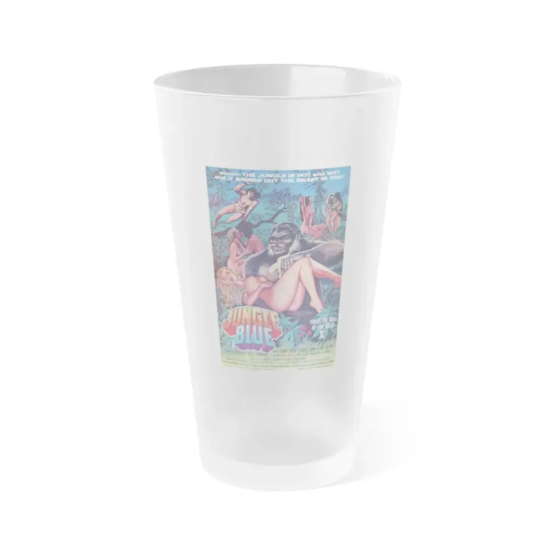 JUNGLE BLUE 1978 Movie Poster - Frosted Pint Glass 16oz 16oz Frosted - Go Mug Yourself
