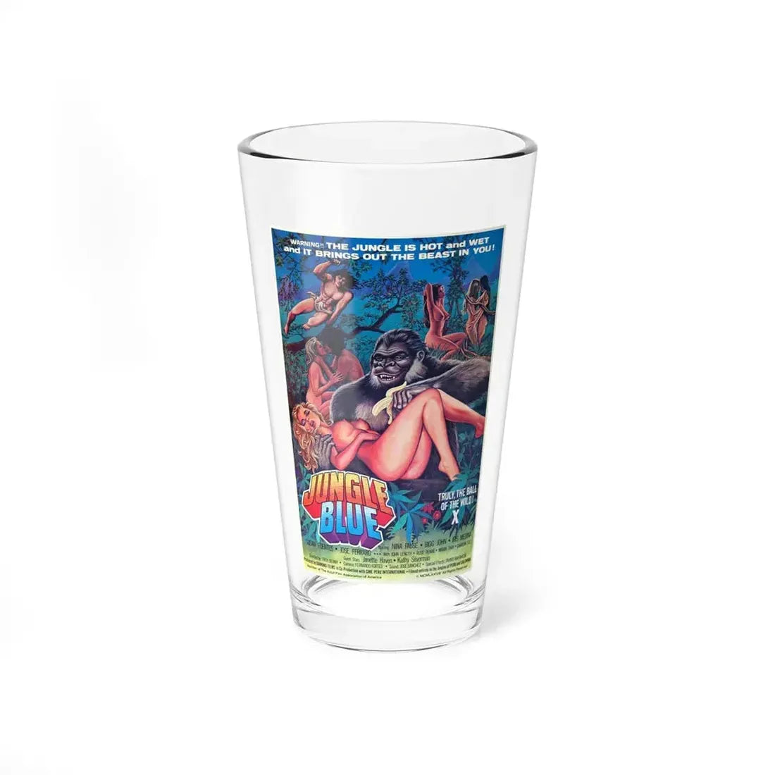 JUNGLE BLUE 1978 Movie Poster - Pint Glass 16oz 16oz - Go Mug Yourself