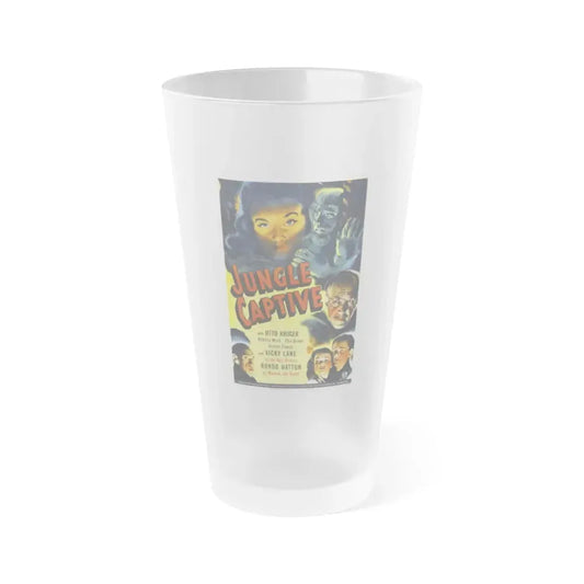 JUNGLE CAPTIVE 1945 Movie Poster - Frosted Pint Glass 16oz 16oz Frosted - Go Mug Yourself