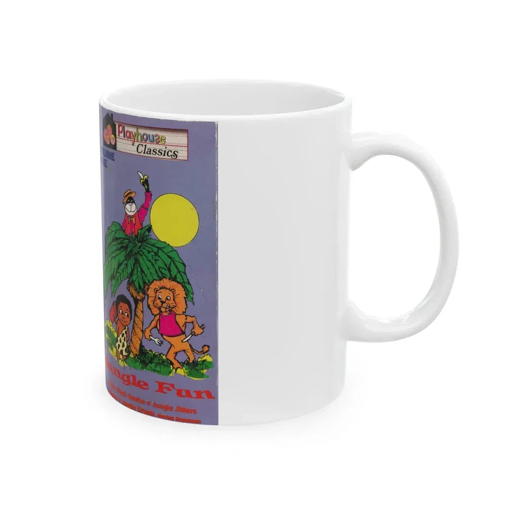 JUNGLE FUN VOLUME NINE LITTLE BLACK SAMBO JUNGLE JITTERS HENRY JUNGLE DRUMS (VHS COVER) - White Coffee Mug - Go Mug Yourself