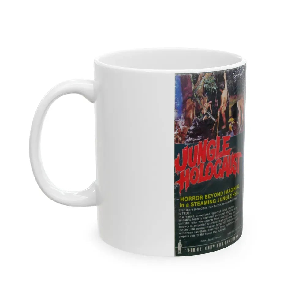 JUNGLE HOLOCAUST (VHS COVER) - White Coffee Mug - Go Mug Yourself