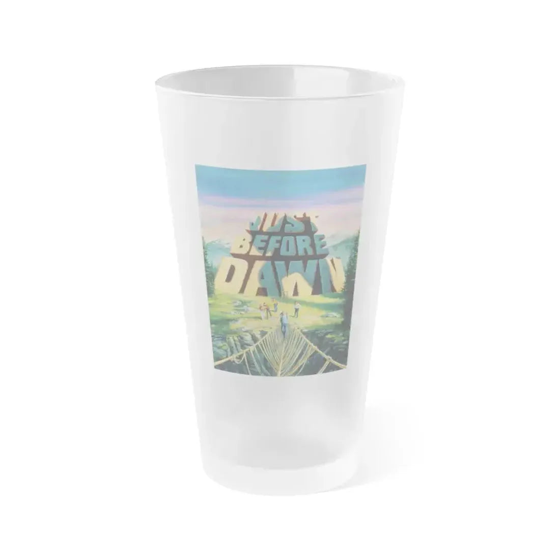 JUST BEFORE DAWN (ART ONLY) 1981 Movie Poster - Frosted Pint Glass 16oz 16oz Frosted - Go Mug Yourself