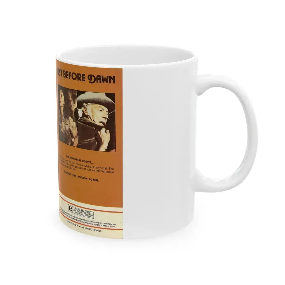 JUST BEFORE DAWN PARAGON VIDEO (VHS COVER) - White Coffee Mug - Go Mug Yourself