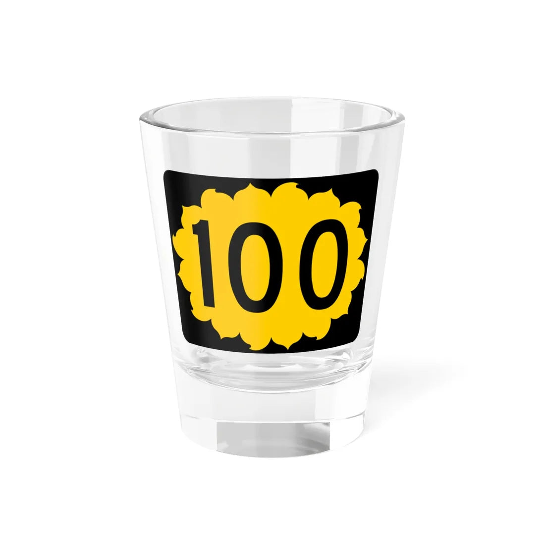 K-100 (Kansas) (Road Sign) Shot Glass 1.5oz 1.5oz - Go Mug Yourself