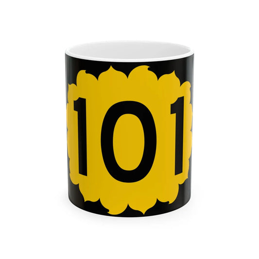 K-101 (Kansas) (Road Sign) White Coffee Mug 11oz - Go Mug Yourself
