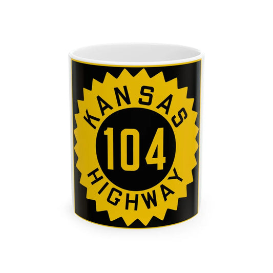 K-104 1926 (Kansas) (Road Sign) White Coffee Mug 11oz - Go Mug Yourself