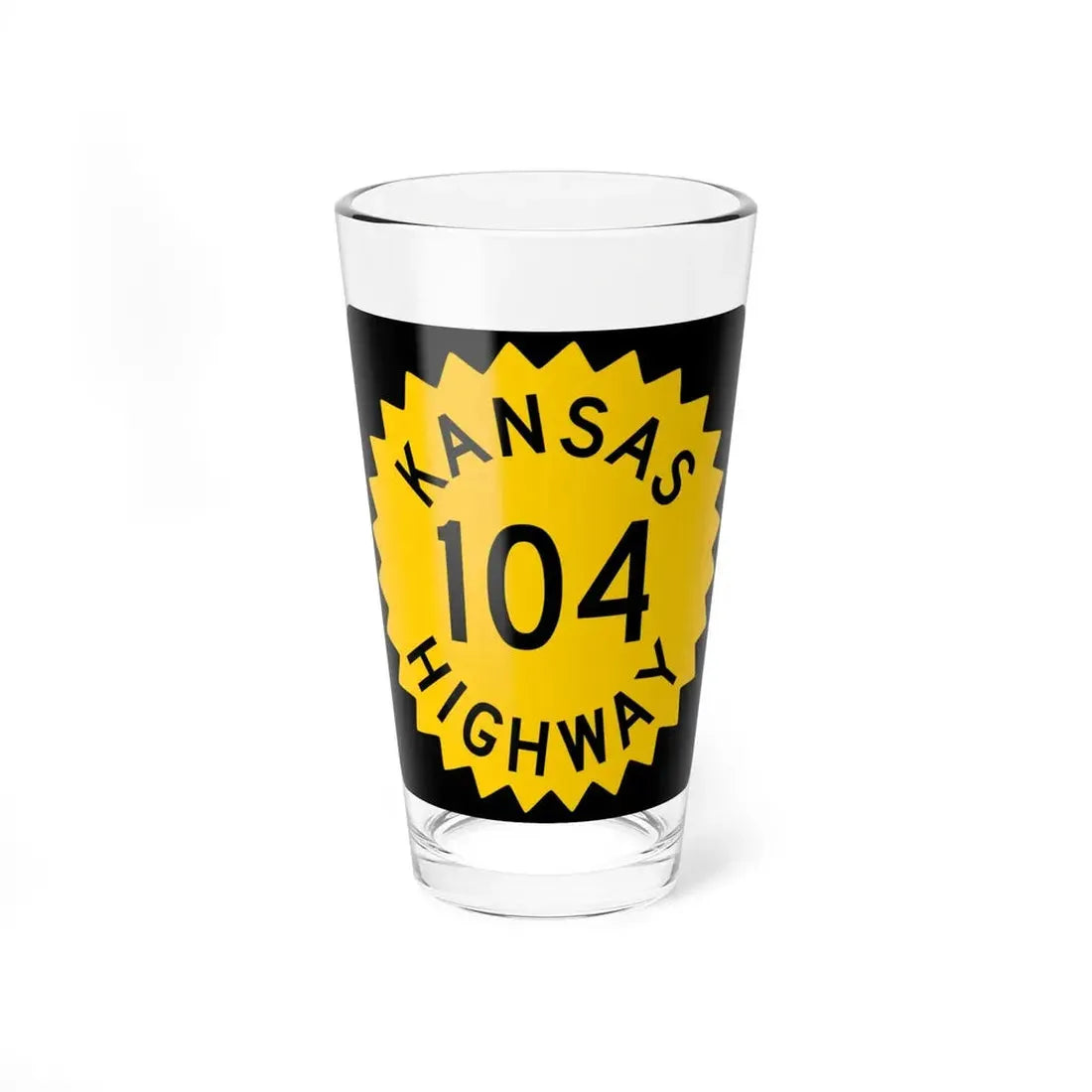 K-104 1948 (Kansas) (Road Sign) Pint Glss 16oz 16oz - Go Mug Yourself