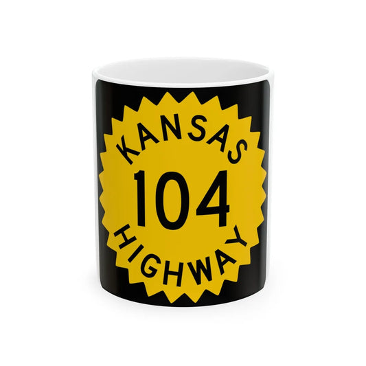 K-104 1948 (Kansas) (Road Sign) White Coffee Mug 11oz - Go Mug Yourself