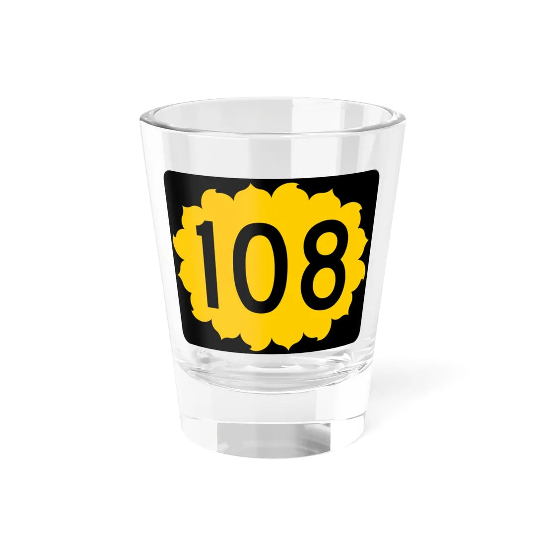 K-108 (Kansas) (Road Sign) Shot Glass 1.5oz 1.5oz - Go Mug Yourself