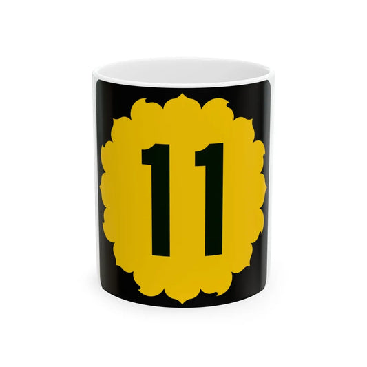 K-11 (Kansas) (Road Sign) White Coffee Mug 11oz - Go Mug Yourself
