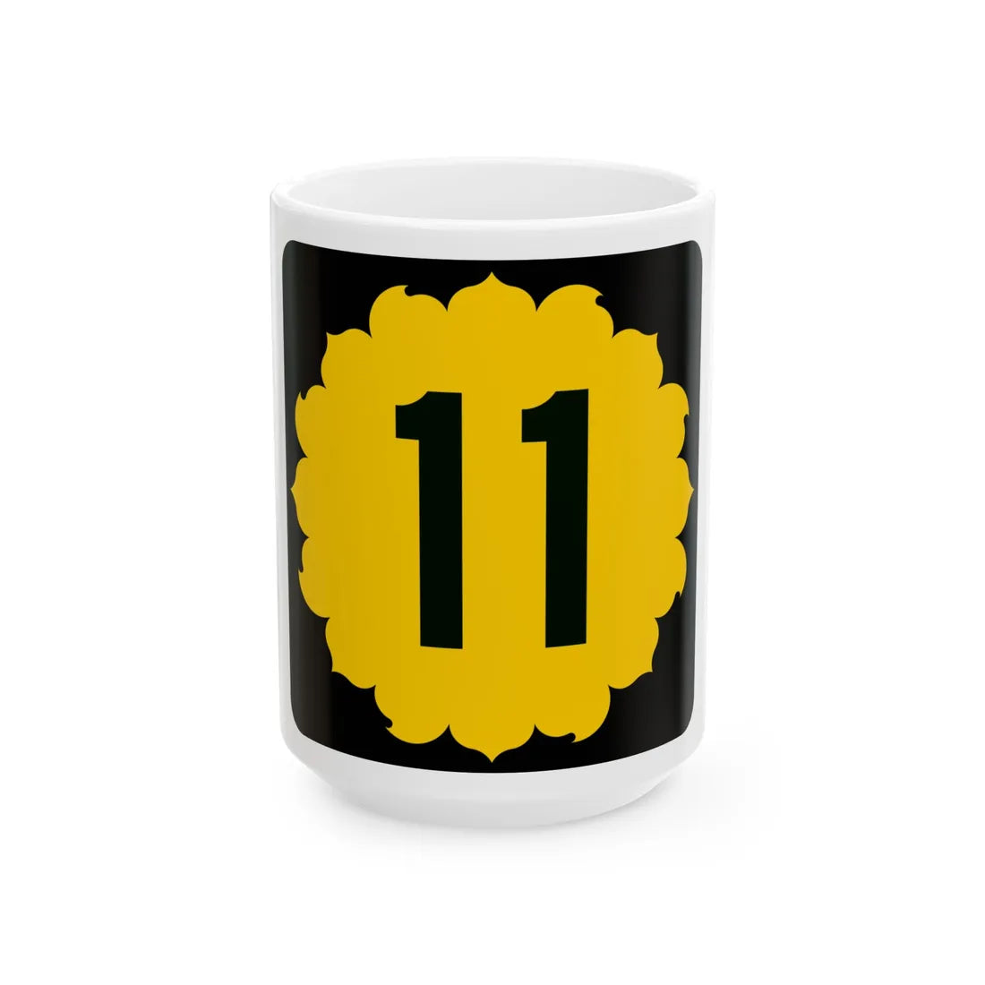 K-11 (Kansas) (Road Sign) White Coffee Mug 15oz - Go Mug Yourself