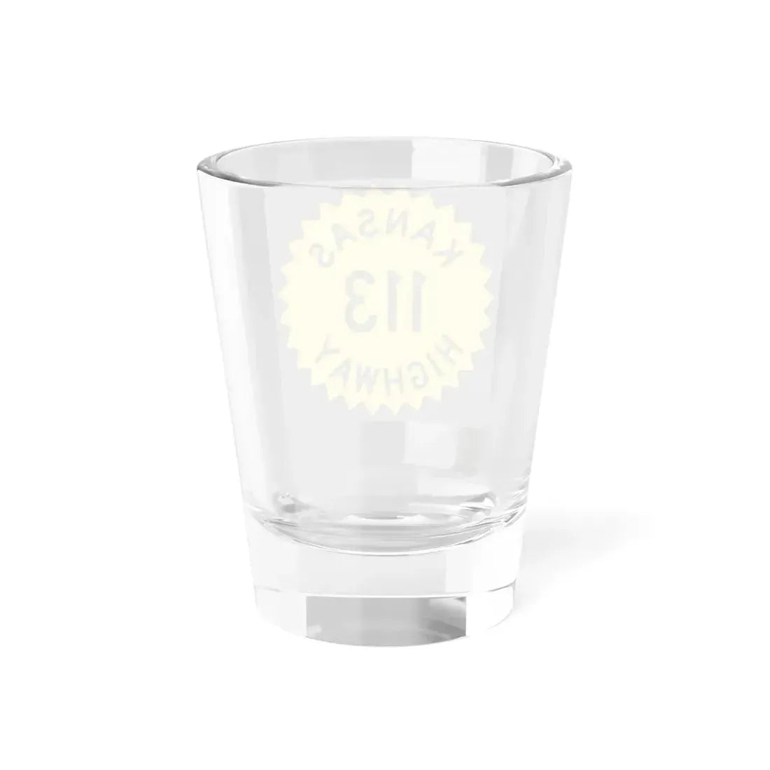 K-113 1948 (Kansas) (Road Sign) Shot Glass 1.5oz - Go Mug Yourself
