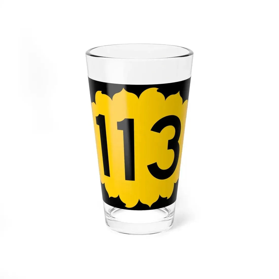 K-113 (Kansas) (Road Sign) Pint Glss 16oz 16oz - Go Mug Yourself