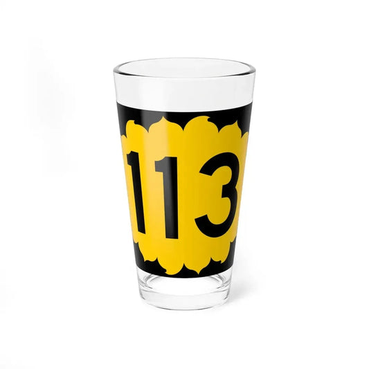 K-113 (Kansas) (Road Sign) Pint Glss 16oz 16oz - Go Mug Yourself