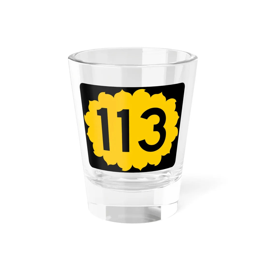K-113 (Kansas) (Road Sign) Shot Glass 1.5oz 1.5oz - Go Mug Yourself