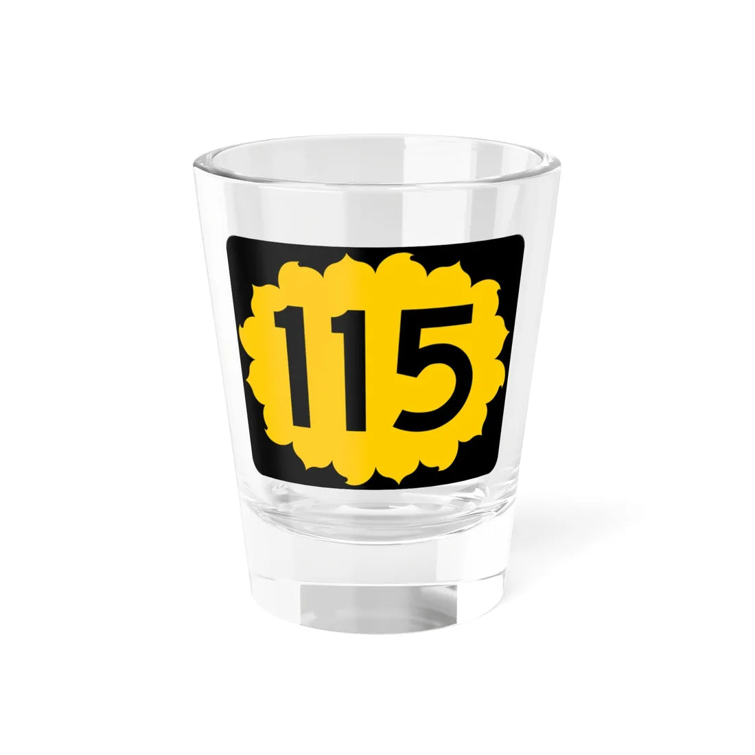 K-115 (Kansas) (Road Sign) Shot Glass 1.5oz 1.5oz - Go Mug Yourself