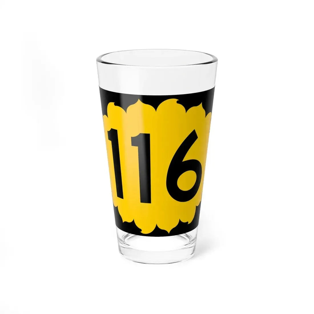 K-116 (Kansas) (Road Sign) Pint Glss 16oz 16oz - Go Mug Yourself