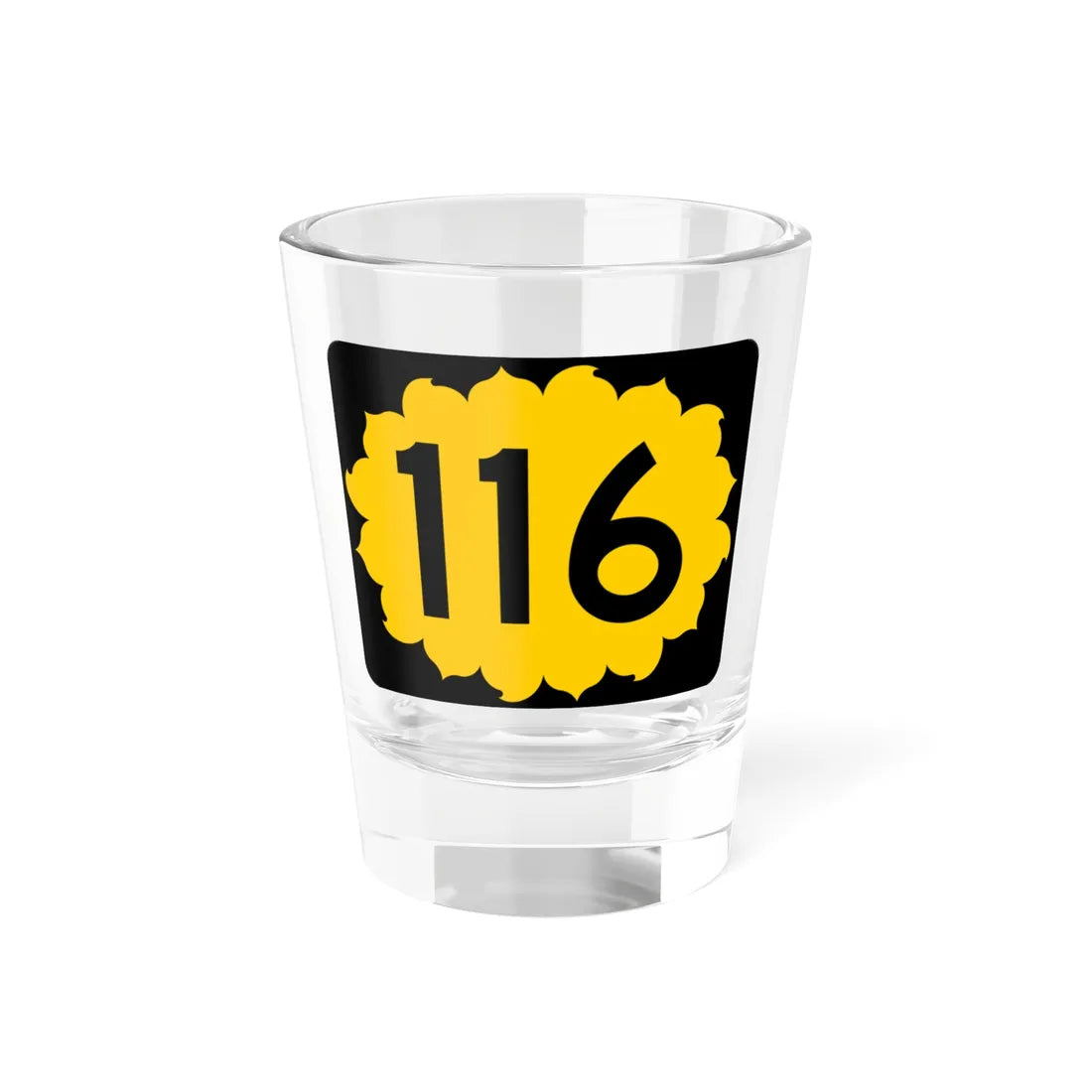 K-116 (Kansas) (Road Sign) Shot Glass 1.5oz 1.5oz - Go Mug Yourself