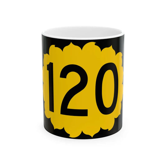 K-120 (Kansas) (Road Sign) White Coffee Mug 11oz - Go Mug Yourself