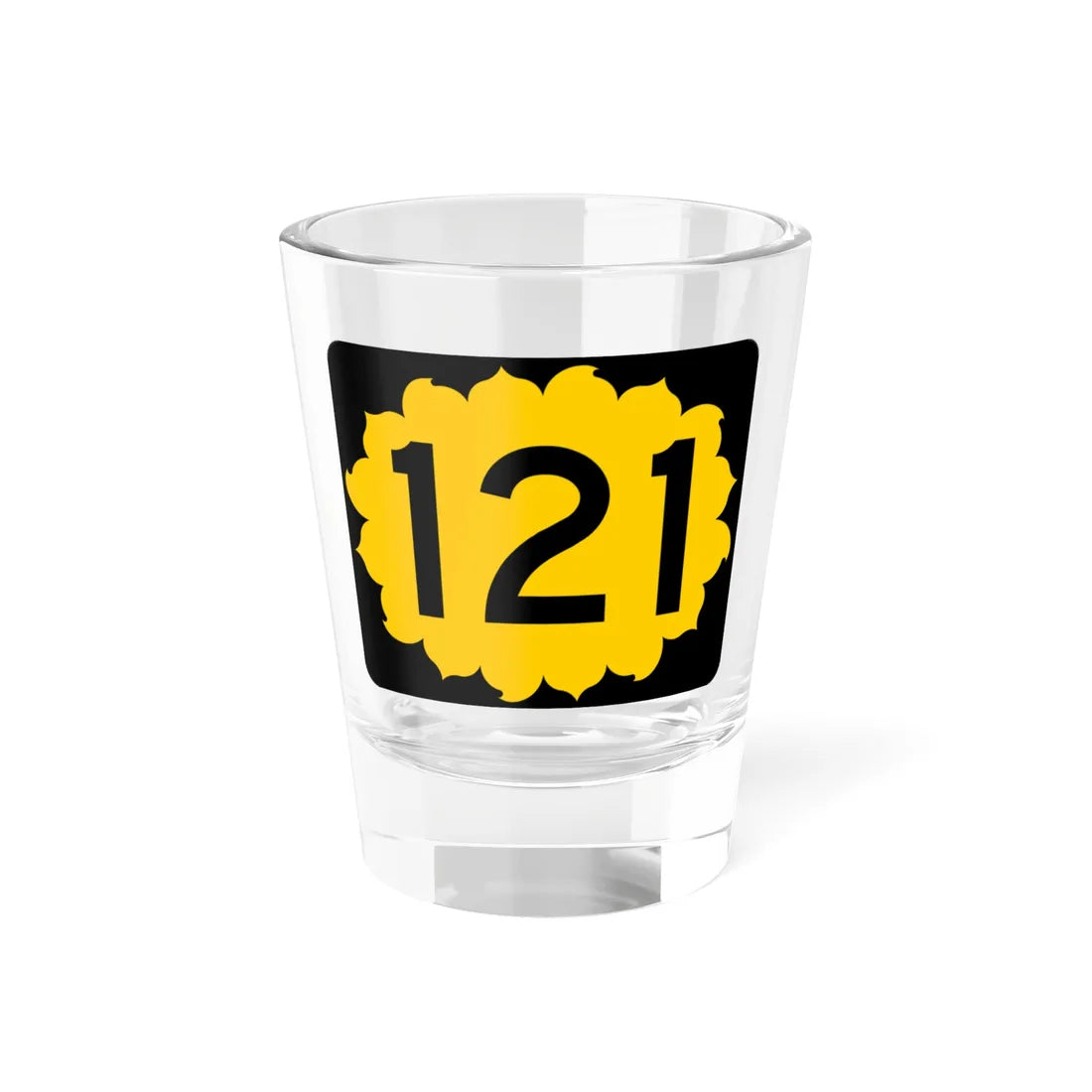 K-121 (Kansas) (Road Sign) Shot Glass 1.5oz 1.5oz - Go Mug Yourself