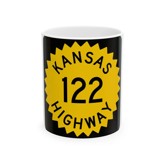 K-122 1948 (Kansas) (Road Sign) White Coffee Mug 11oz - Go Mug Yourself