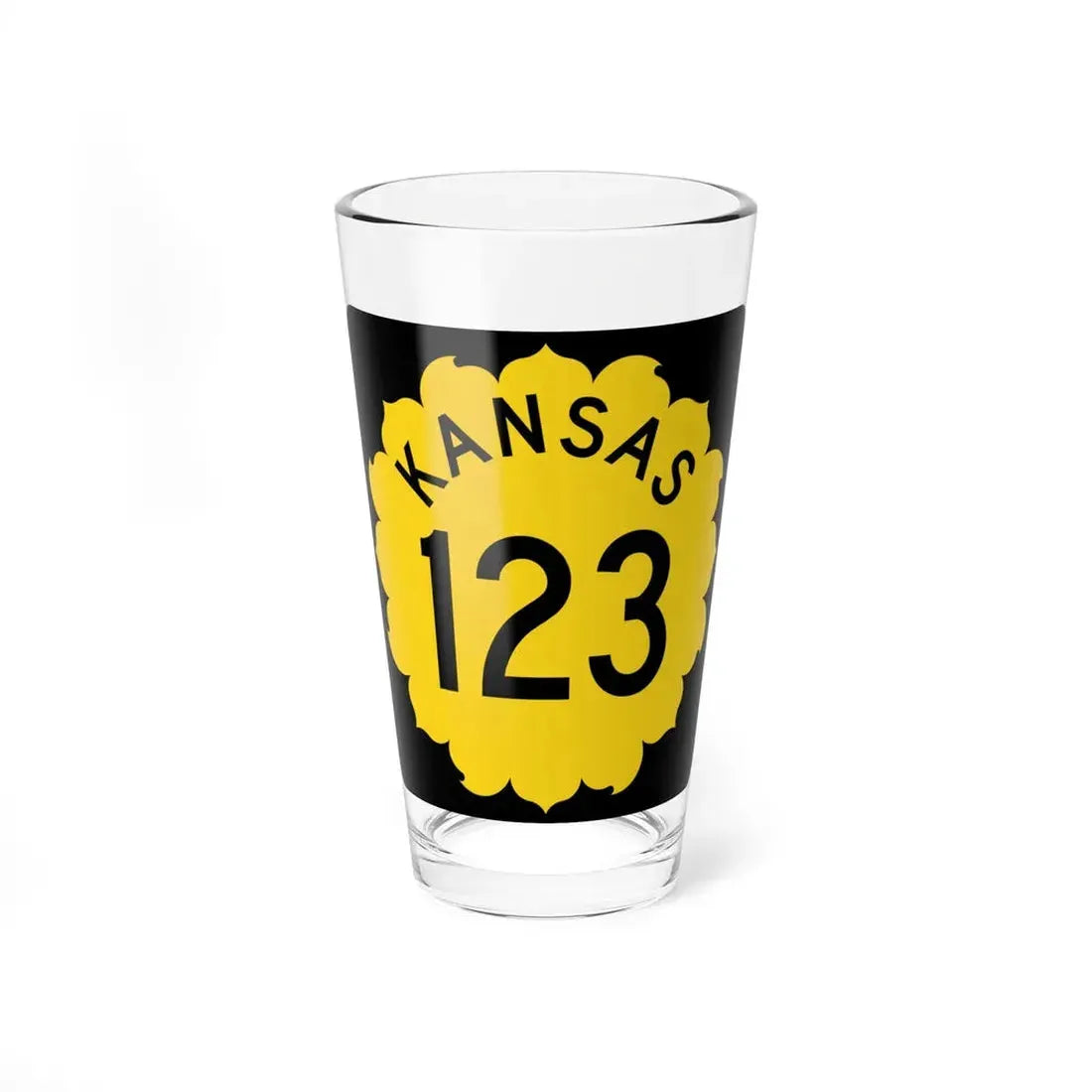 K-123 1962 (Kansas) (Road Sign) Pint Glss 16oz 16oz - Go Mug Yourself