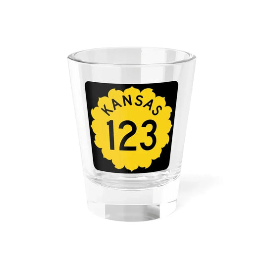 K-123 1962 (Kansas) (Road Sign) Shot Glass 1.5oz 1.5oz - Go Mug Yourself