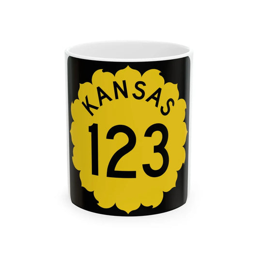 K-123 1962 (Kansas) (Road Sign) White Coffee Mug 11oz - Go Mug Yourself