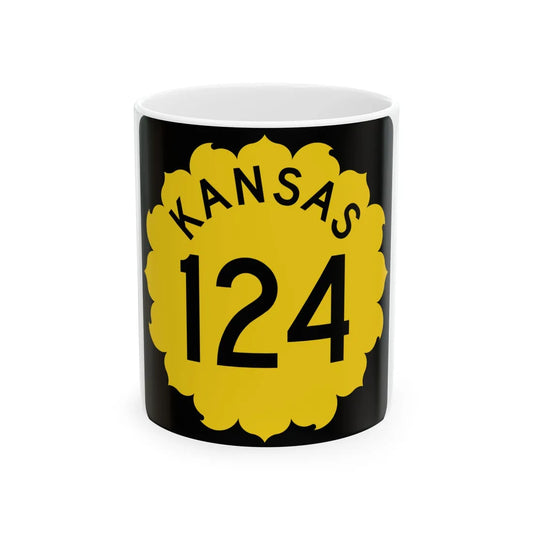 K-124 1962 (Kansas) (Road Sign) White Coffee Mug 11oz - Go Mug Yourself