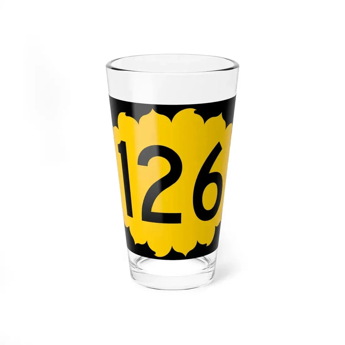 K-126 (Kansas) (Road Sign) Pint Glss 16oz 16oz - Go Mug Yourself