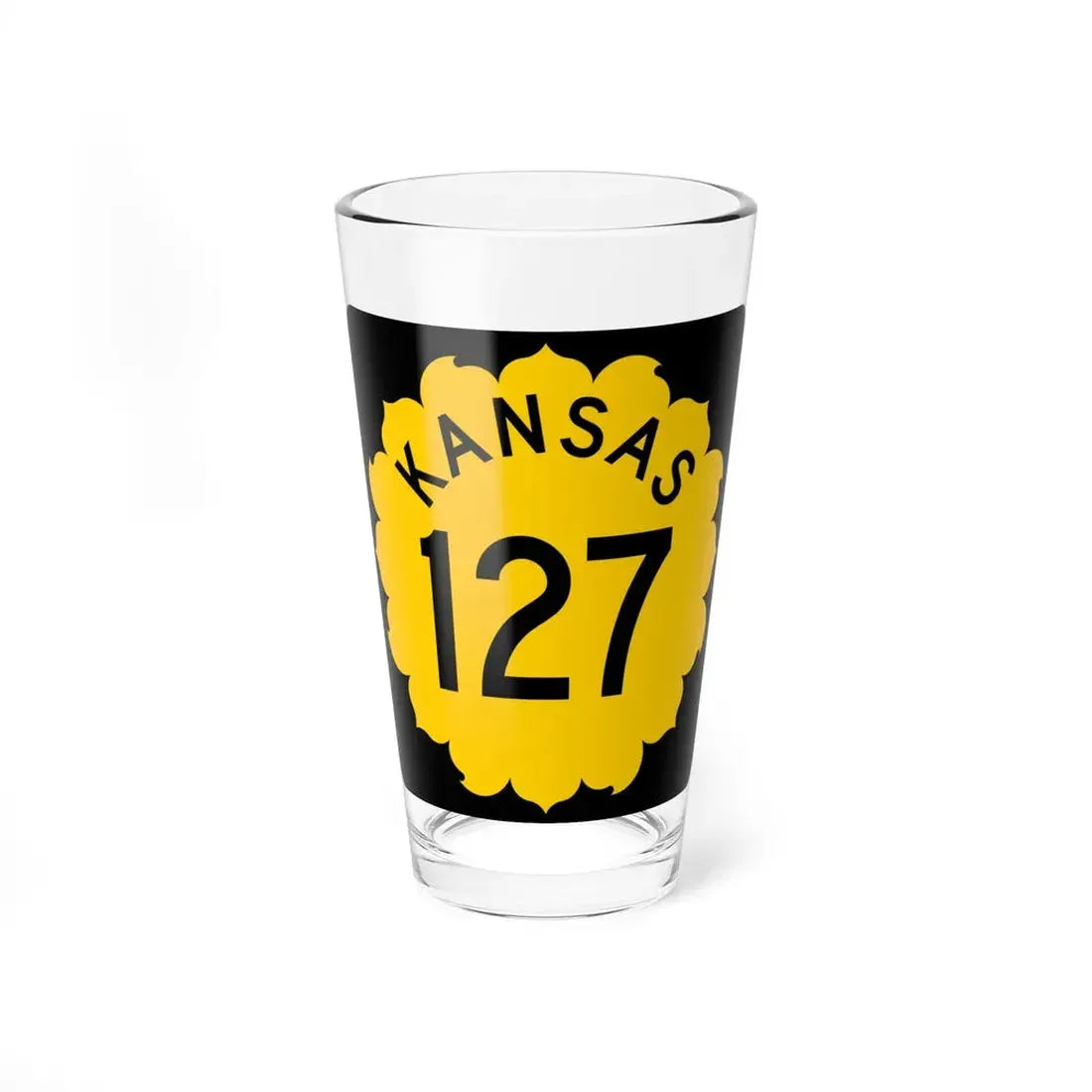 K-127 1962 (Kansas) (Road Sign) Pint Glss 16oz 16oz - Go Mug Yourself