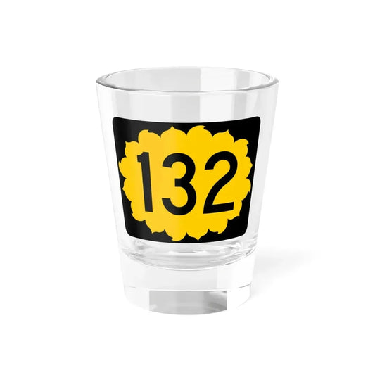 K-132 (Kansas) (Road Sign) Shot Glass 1.5oz 1.5oz - Go Mug Yourself