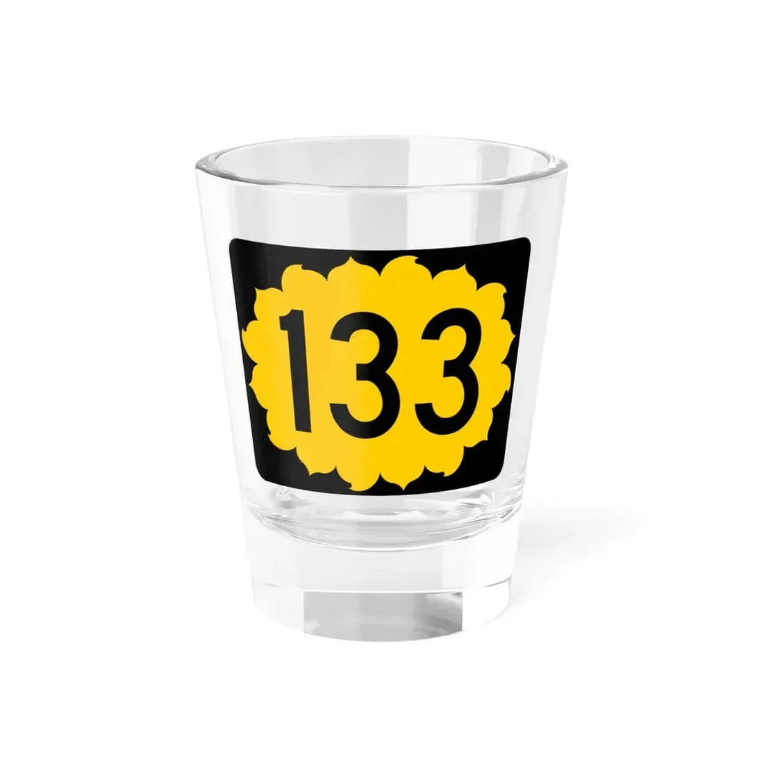 K-133 (Kansas) (Road Sign) Shot Glass 1.5oz 1.5oz - Go Mug Yourself