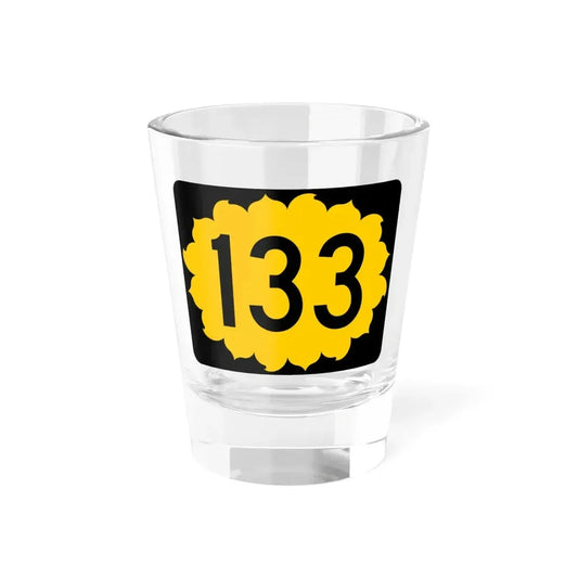 K-133 (Kansas) (Road Sign) Shot Glass 1.5oz 1.5oz - Go Mug Yourself